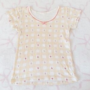 Yellow flower patterned baby tee